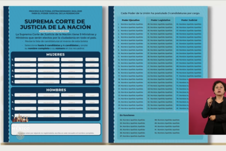 ¿Cómo serían las boletas para la elección de miembros del Poder Judicial?