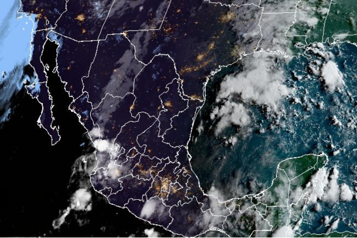 Vista satelital del territorio nacional de México. Captura de pantalla / CIRA/NOAA