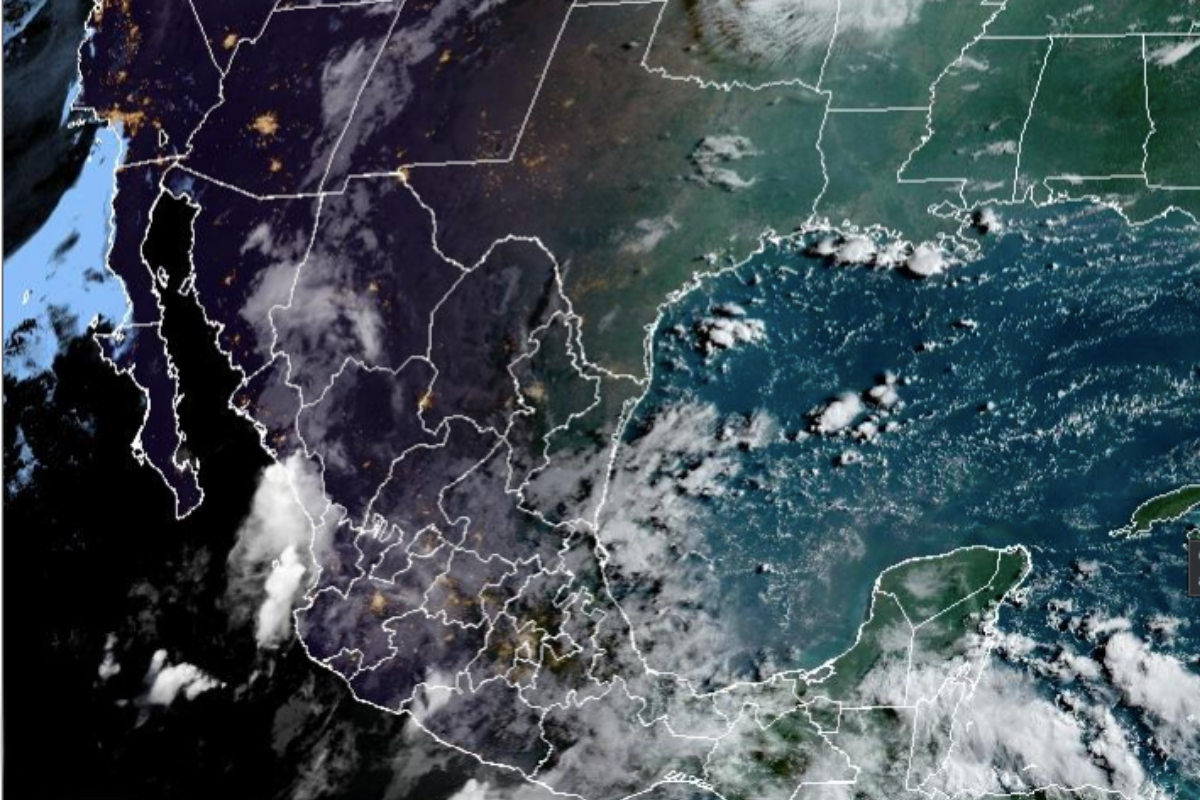 Vista satelital del territorio nacional mexicano. Captura de pantalla / CIRA/NOAA