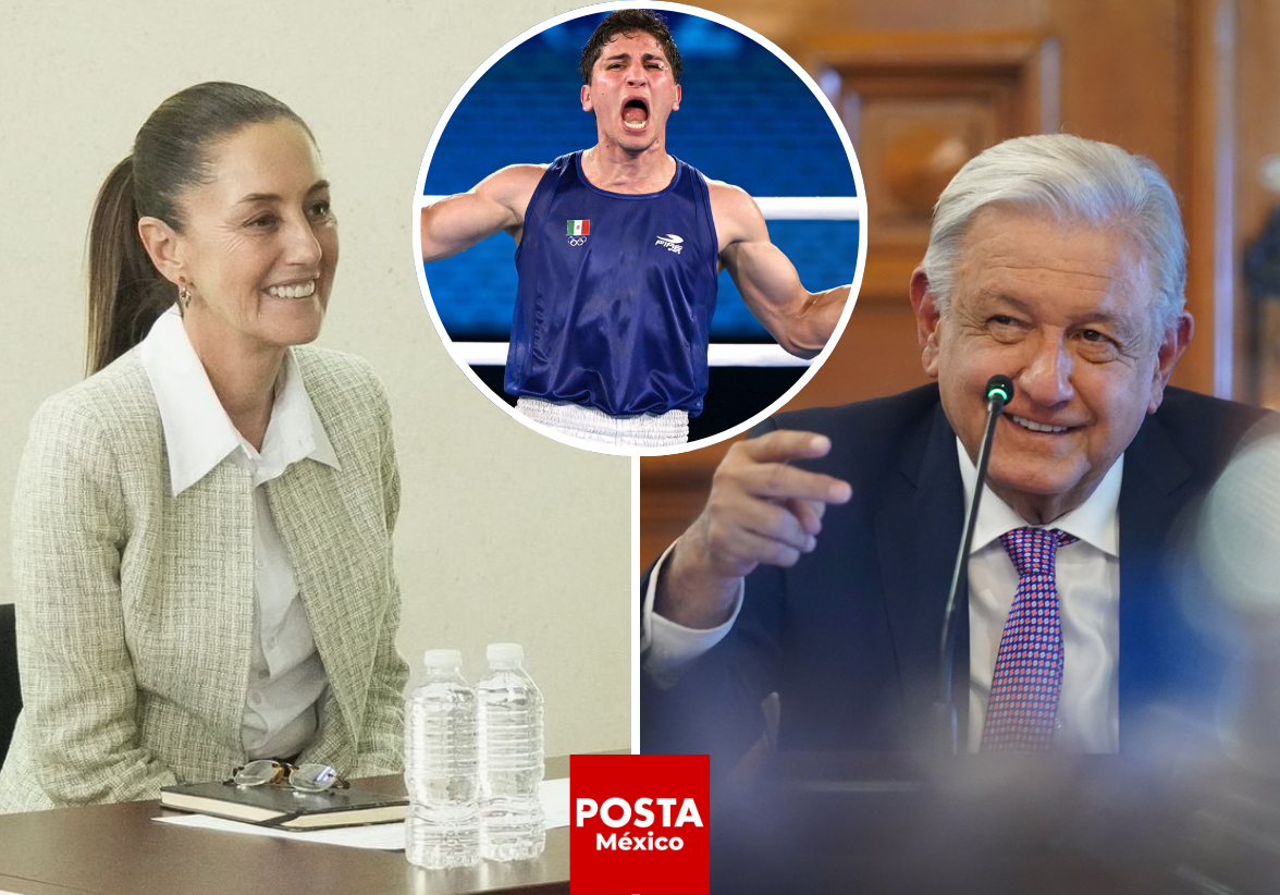 Tras ganar la medalla de plata en boxeo en los Juegos Olímpicos de París 2024, Marco Verde fue felicitado por AMLO y Claudia Sheinbaum, quienes destacaron su dedicación y orgullo para México. Foto: Especial