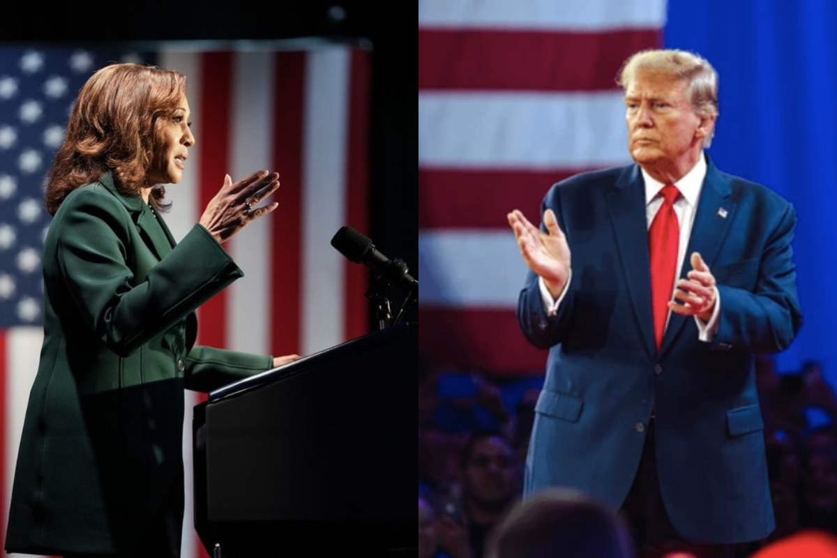 Kamala Harris y Donald Trump en eventos públicos. Foto: Especial