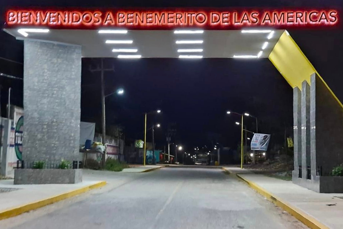 Entrada del municipio de Benemérito de las Américas. Foto: Facebook / Benemerito de las Américas Chiapas Mx