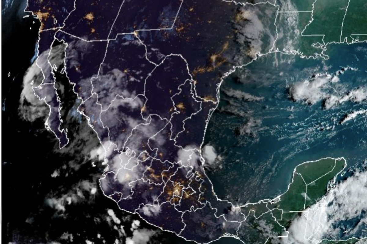 Vista satelital del territorio nacional mexicano. Captura de pantalla / CIRA/NOAA