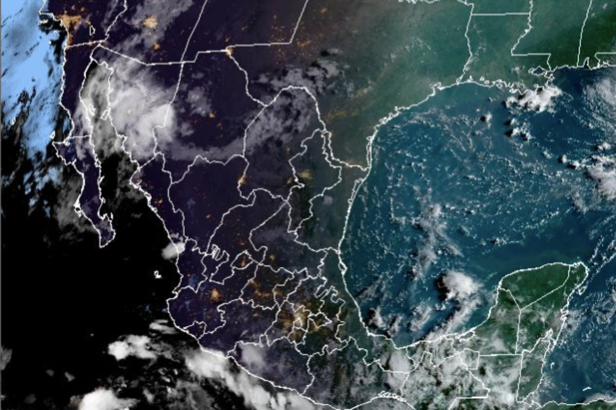 Vista satelital del territorio nacional mexicano. Captura de pantalla / CIRA/NOAA