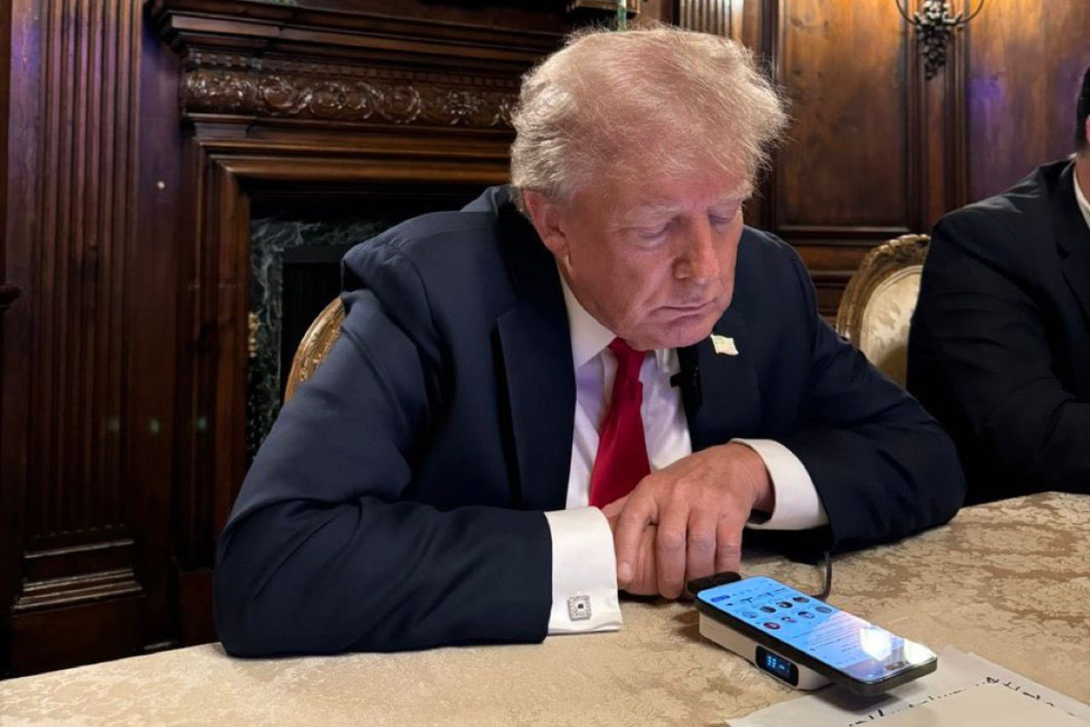 Donald Trump durante su conversación con Elon Musk. Foto: X / (@MarioNawfal)