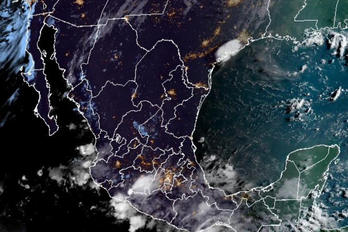 Vista satelital del territorio nacional de México. Captura de pantalla / CIRA/NOAA