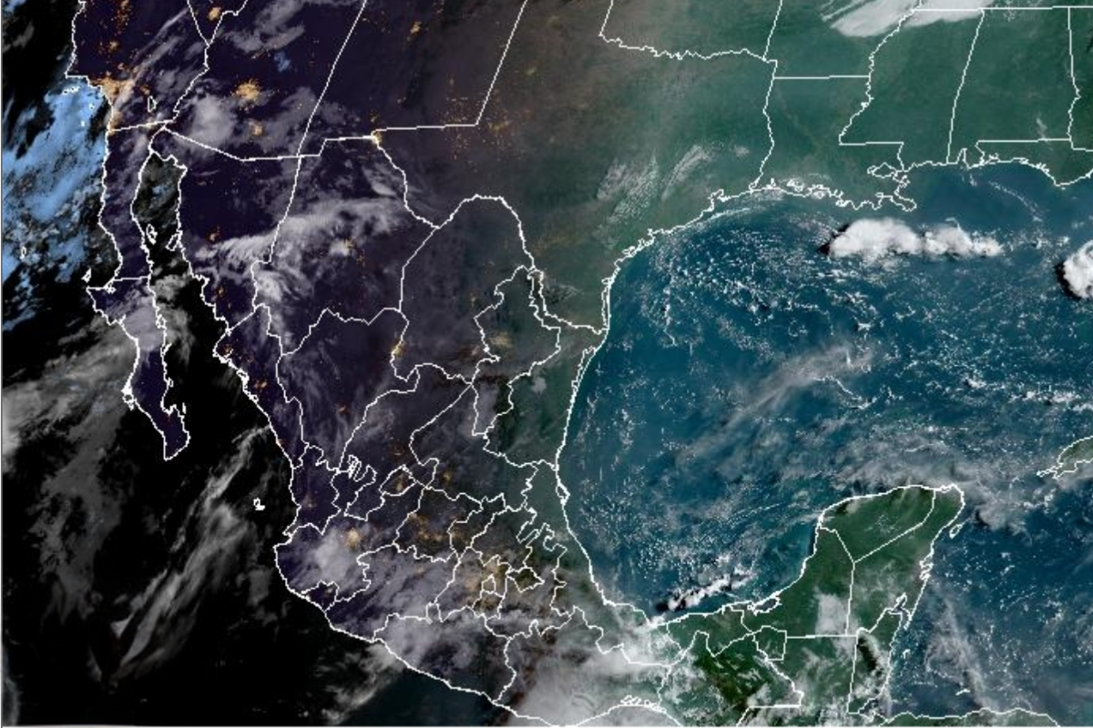 Vista satelital del territorio mexicano. Captura de pantalla / CIRA/NOAA