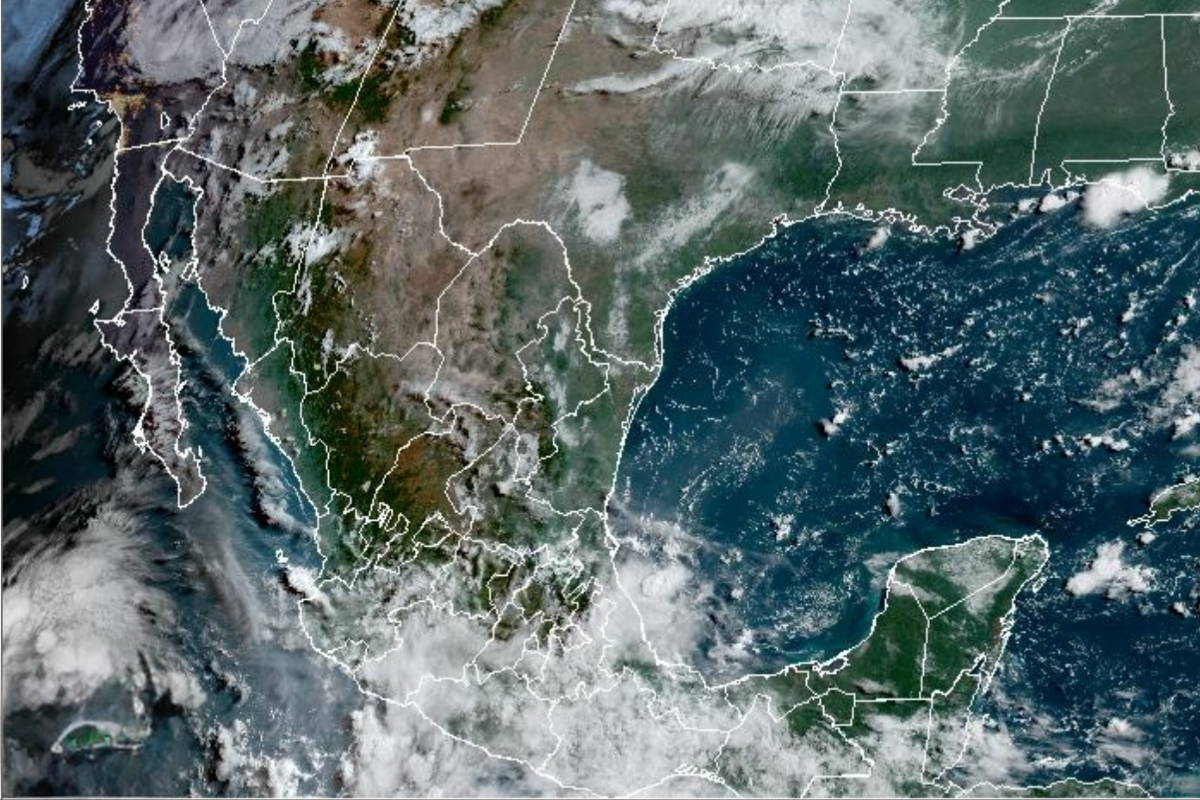 Vista satelital del territorio nacional mexicano. Captura de pantalla / CIRA/NOAA