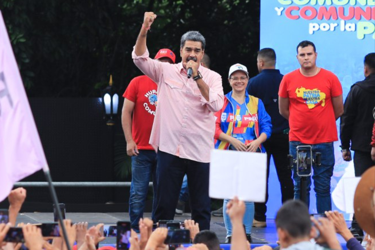 Nicolás Maduro durante mitin. Foto: X / (@PresidencialVen)