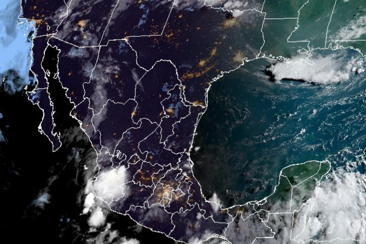 Vista satelital del territorio nacional de México. Captura de pantalla / CIRA/NOAA