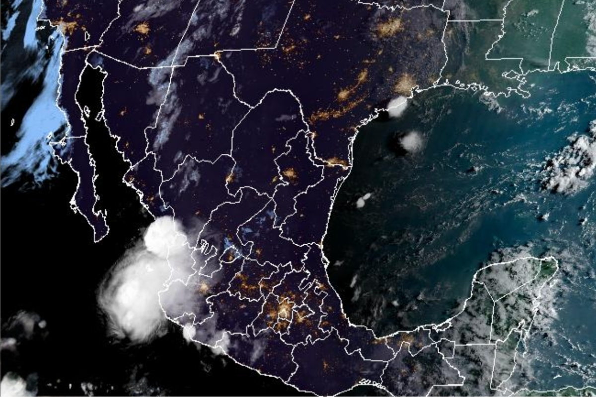 Vista satelital del territorio nacional de México. Captura de pantalla / CIRA/NOAA