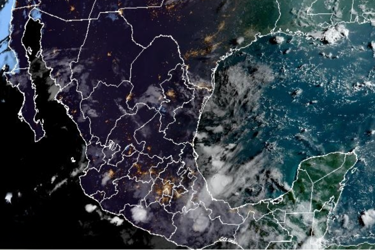 Vista satelital del territorio nacional de México. Captura de pantalla / CIRA/NOAA