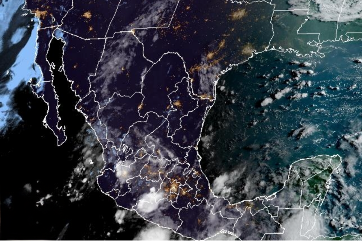 Vista satelital del territorio nacional de México. Captura de pantalla / CIRA/NOAA