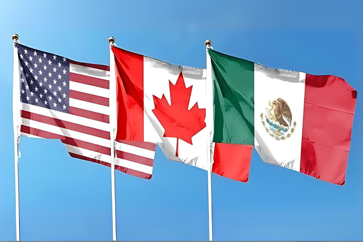 Banderas de Estados Unidos, Canadá y México. Foto: Especial