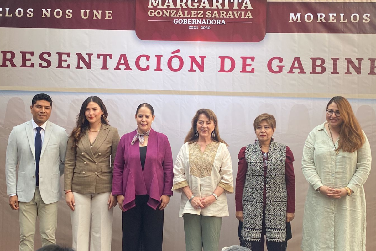 Margarita González Saravia Calderón durante la presentación de su gabinete social. Foto: David Monroy