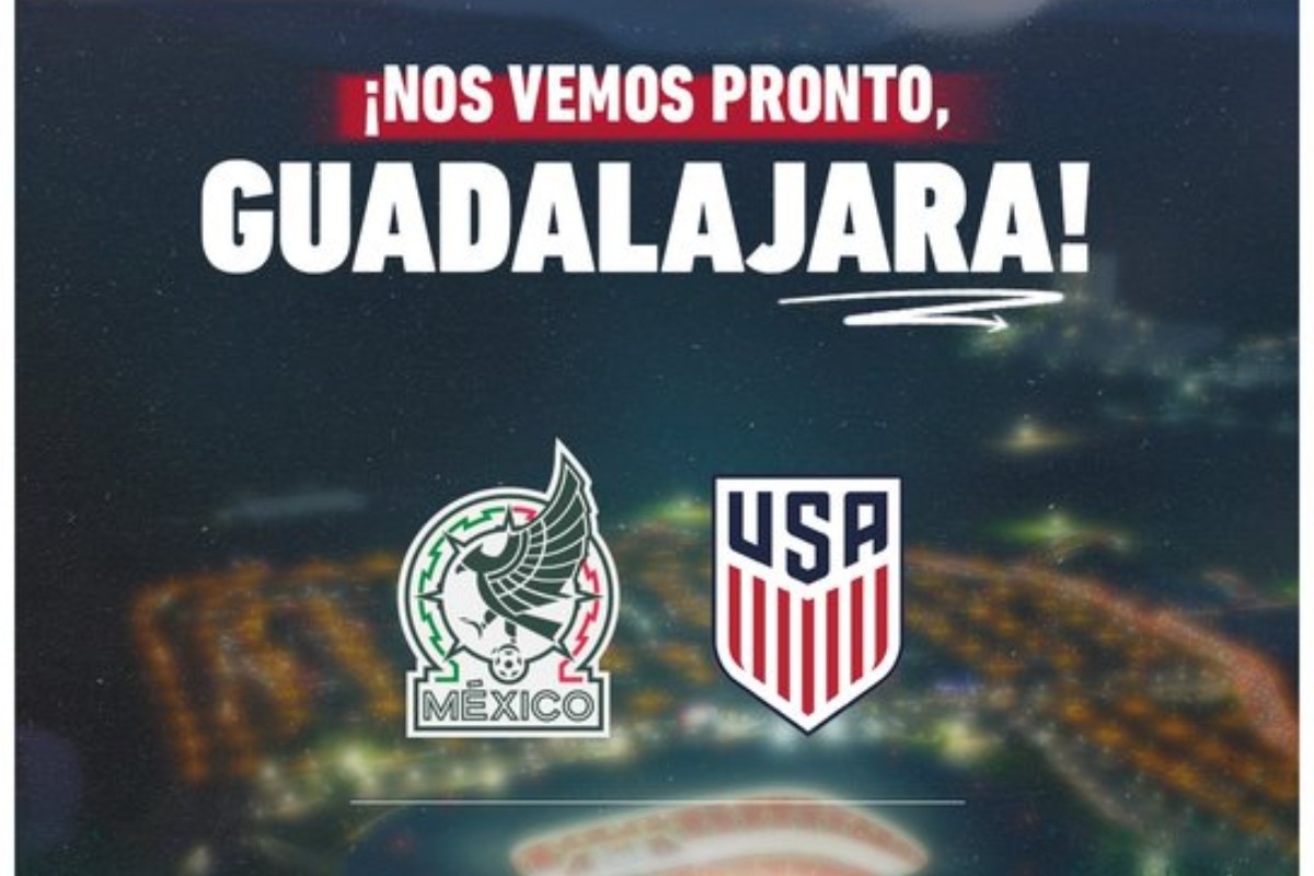 Cartel oficial del partido entre México y Estados Unidos en Guadalajara Foto: 'X'(Twitter) @miseleccionmx