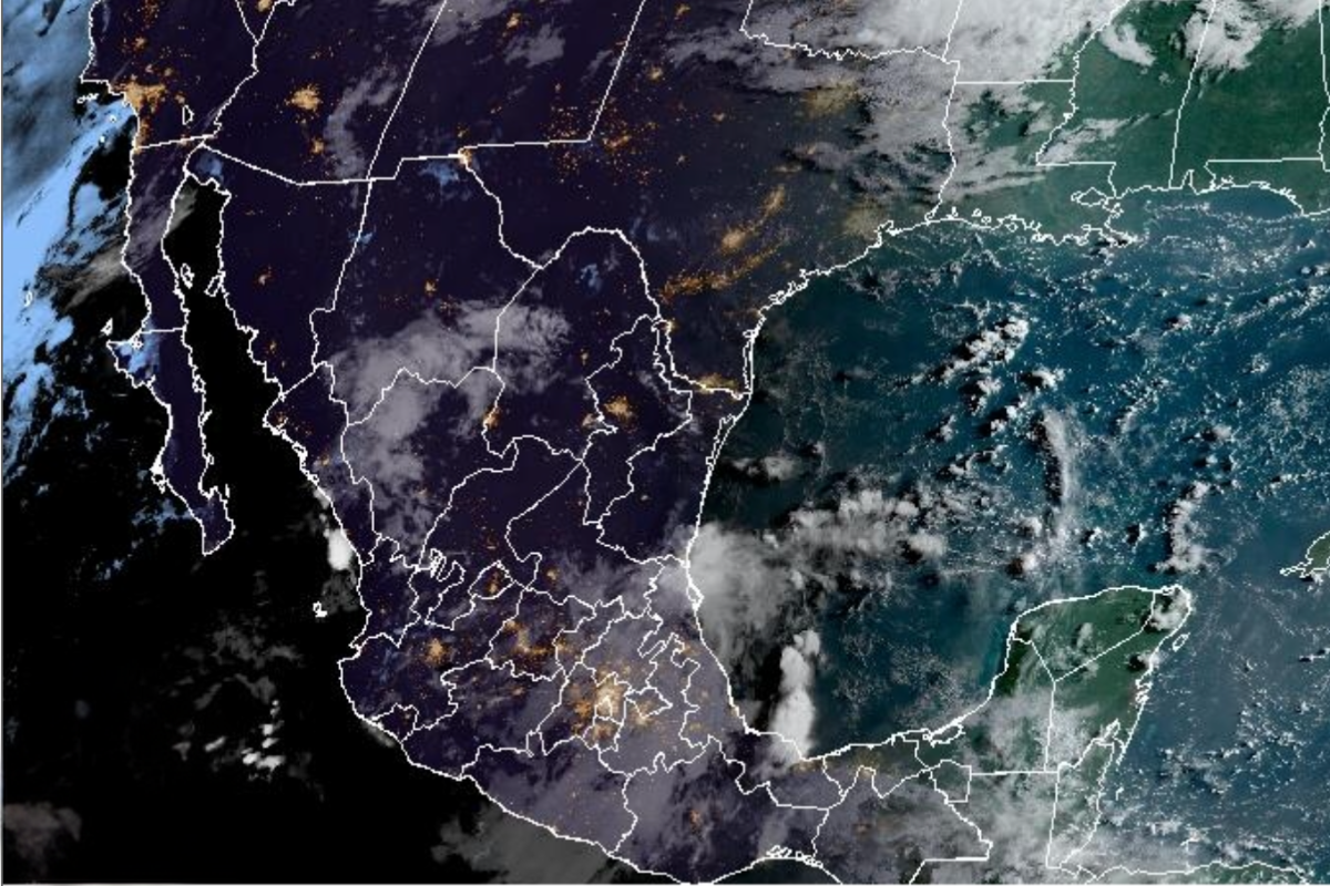 Vista satelital del territorio nacional de México. Captura de pantalla / CIRA/NOAA