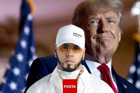 El cantante Anuel AA aparece en evento en apoyo a Donald Trump