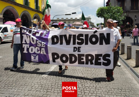 Marcha en Xalapa contra reforma judicial: redes ciudadanas se manifiestan