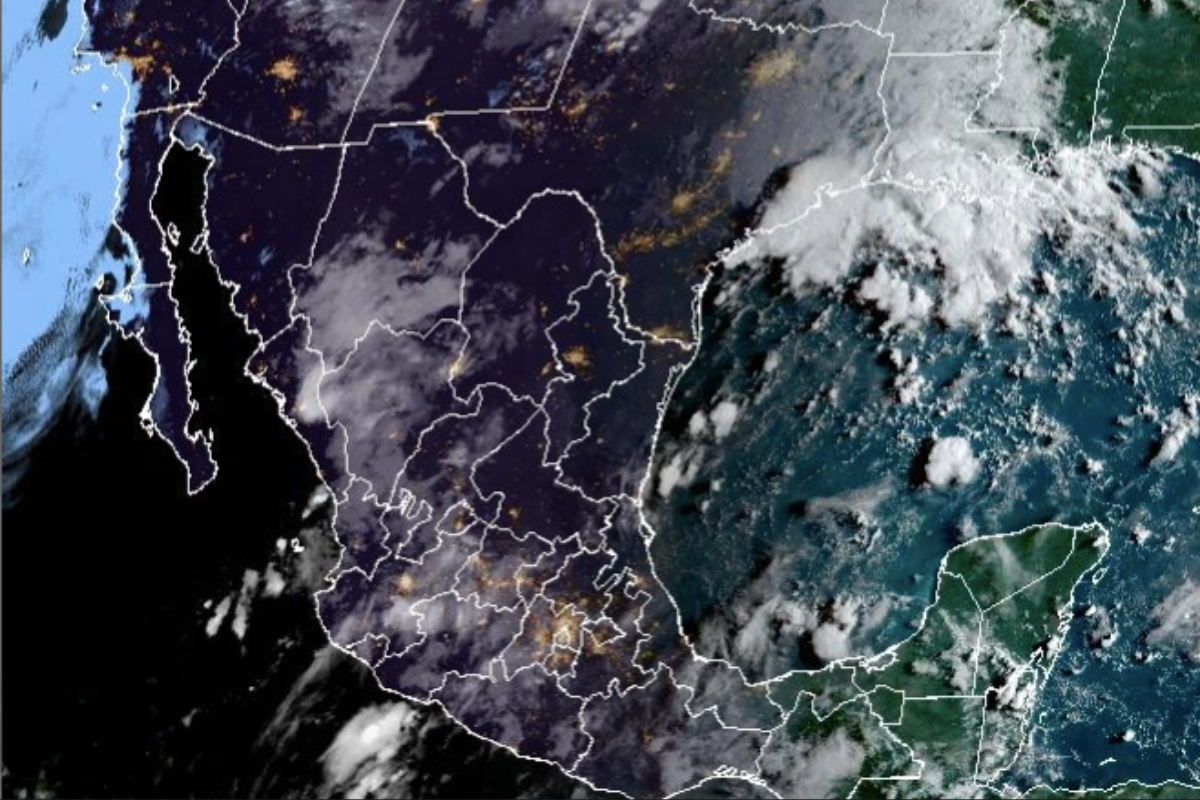 Vista satelital del territorio nacional mexicano. Captura de pantalla / CIRA/NOAA