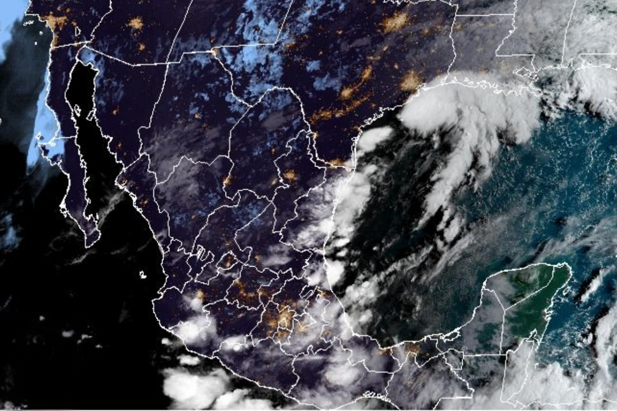 Vista satelital del territorio nacional de México. Captura de pantalla / CIRA/NOAA