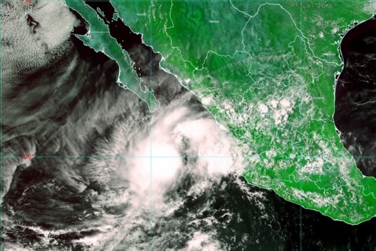 Toma satelital de la tormenta Ileana Foto: 'X'(Twitter) @conagua_mx