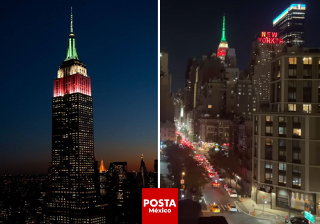 Luces del Empire State brillan en honor a la Independencia de México