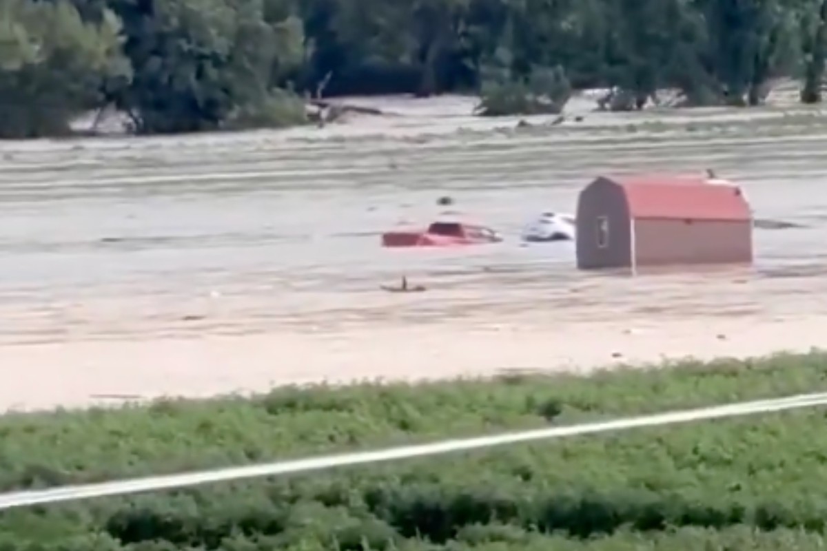 Las inundaciones han provocado el colapso de algunas viviendas Foto: 'X'(Twitter) @KristyTallman