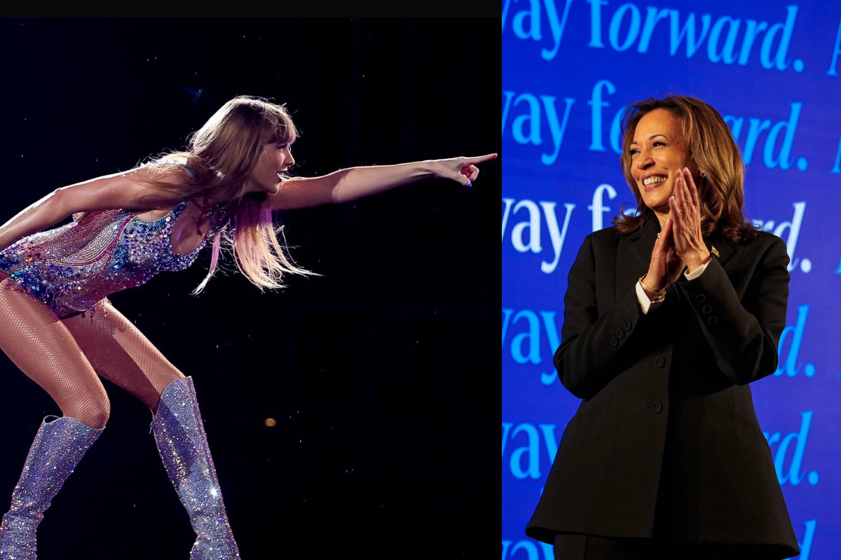 Taylor Swift y Kamala Harris. Foto: Especial