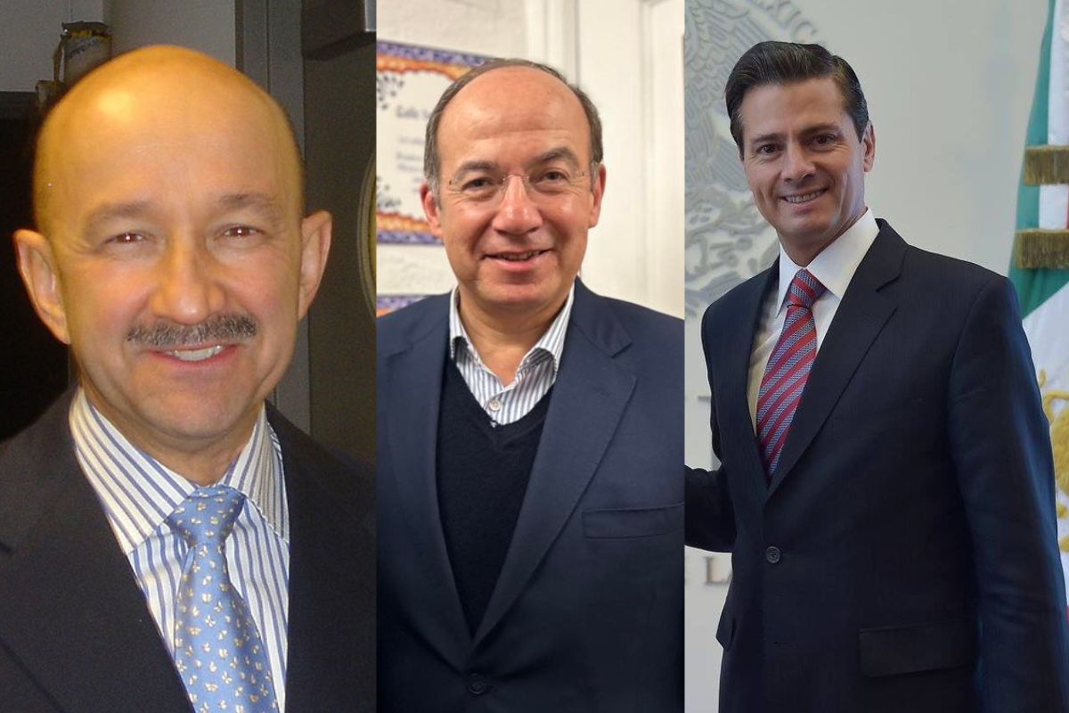 Retratos de Carlos Salinas de Gortari, Felipe Calderón y Enrique Peña Nieto. Foto: Especial