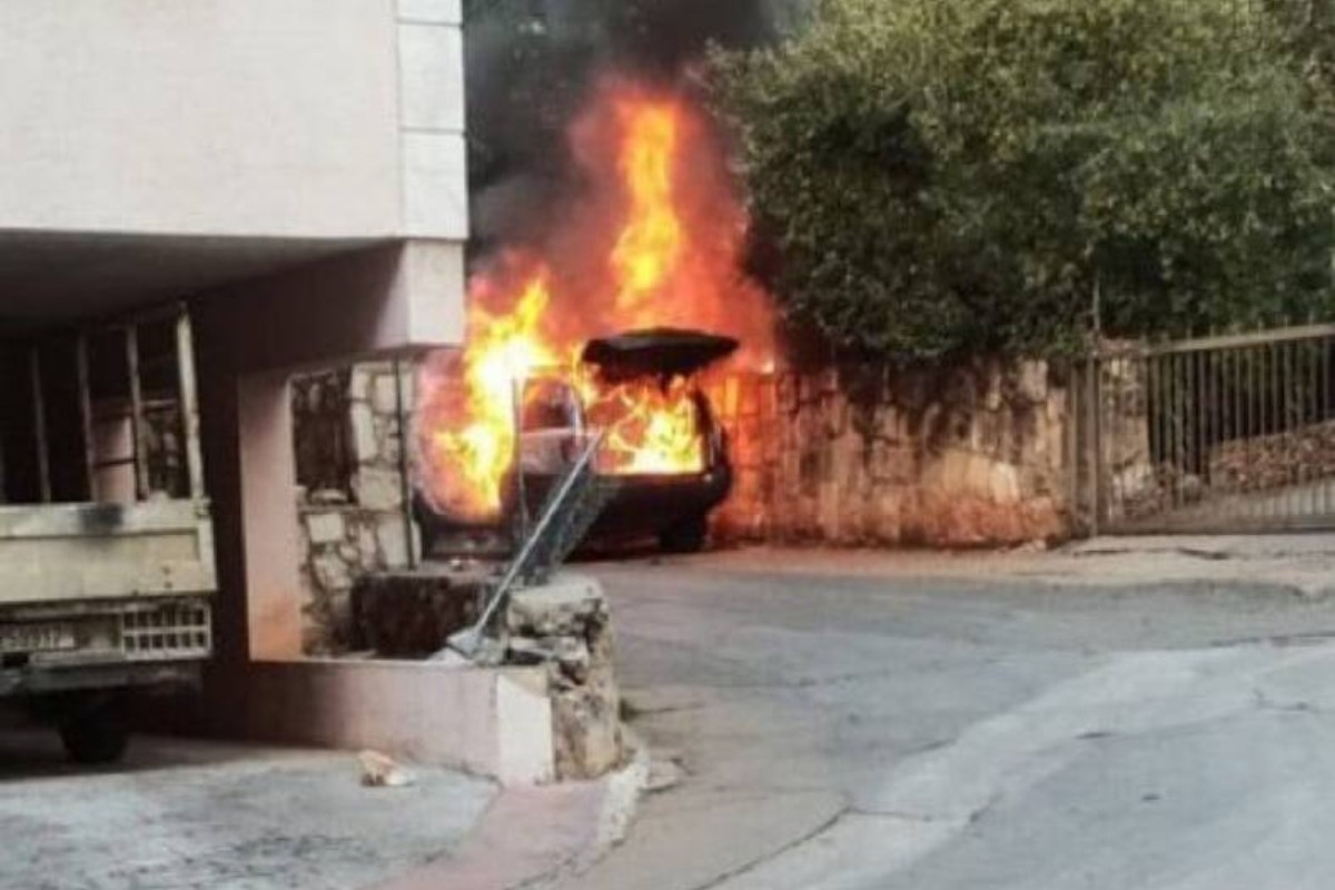 La explosión levantó llamaradas de gran escala Foto: 'X'(Twitter) @CasalMauri