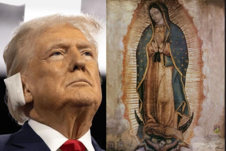 Trump felicita a la virgen María y usa imagen de Virgen de Guadalupe