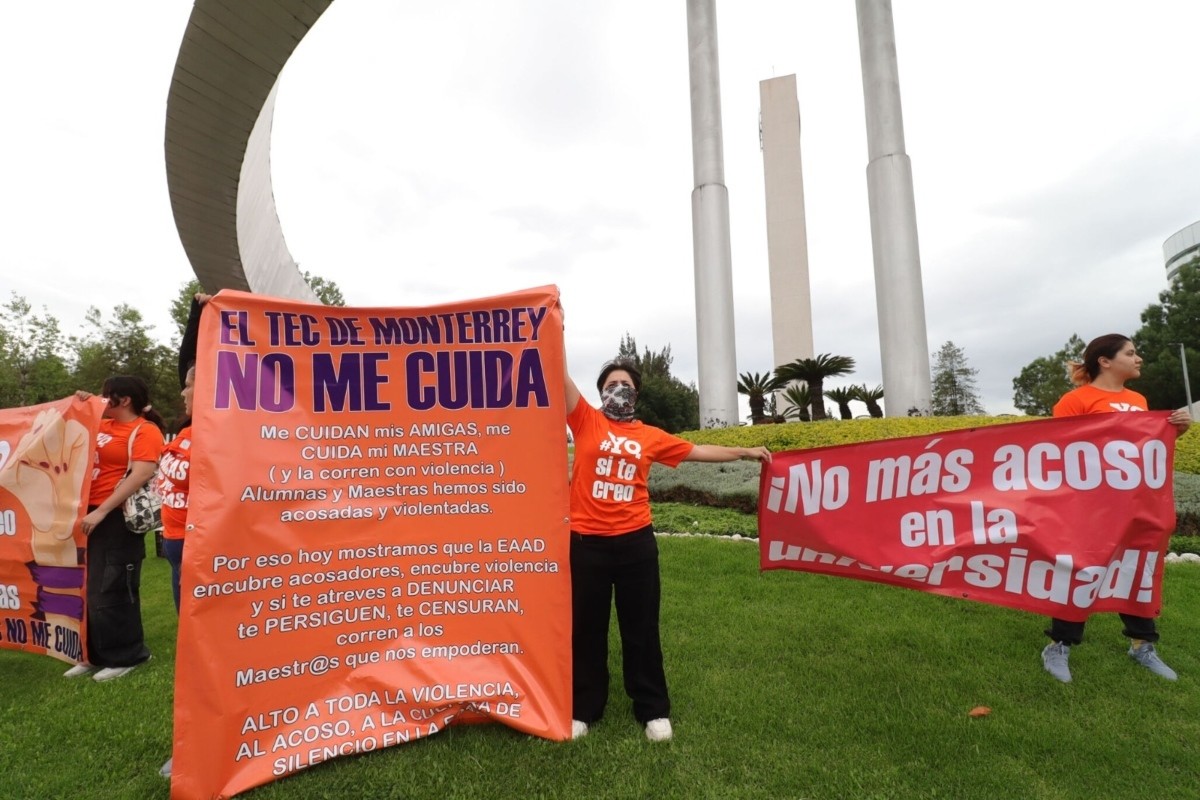 Protestantes del Tec de Monterrey Foto: Carlos Moreno