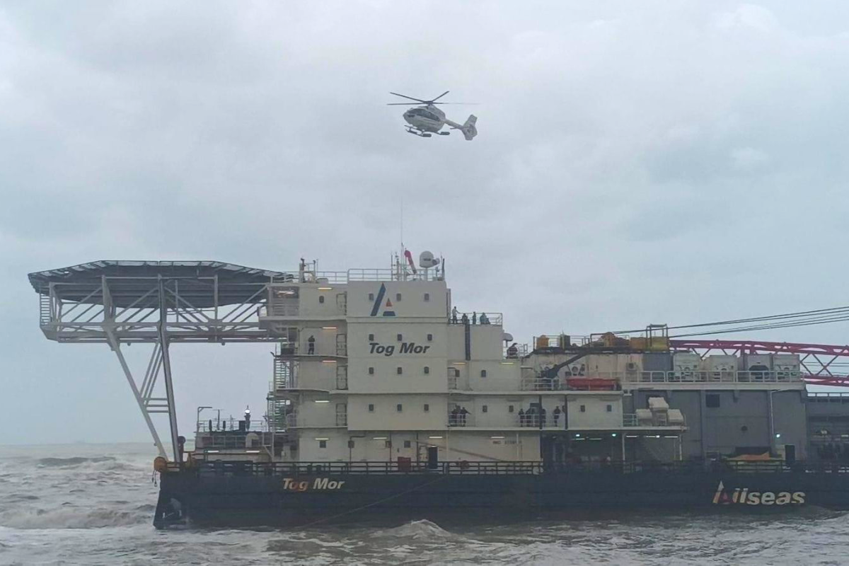 Rescate de la tripulación del barco maltés. Créditos: Rosalinda Morales.