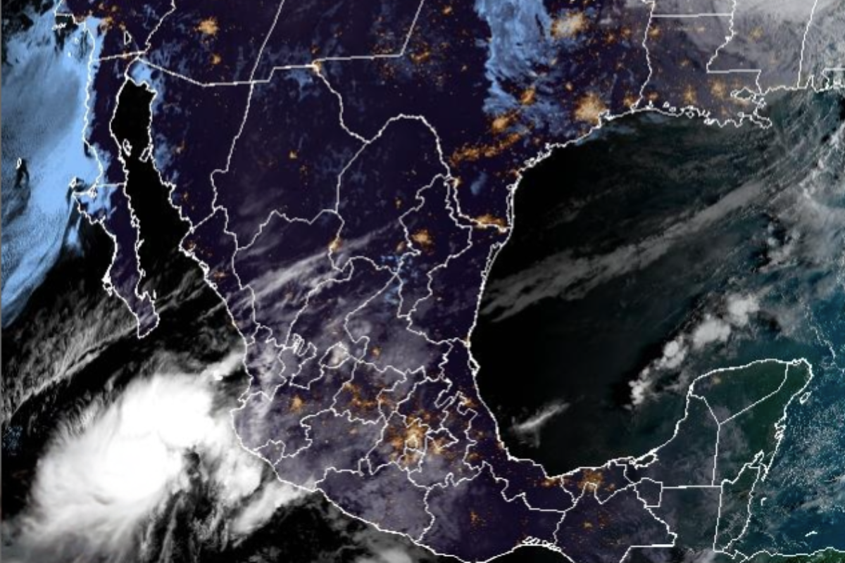 Vista satelital del territorio nacional mexicano. Captura de pantalla / CIRA/NOAA