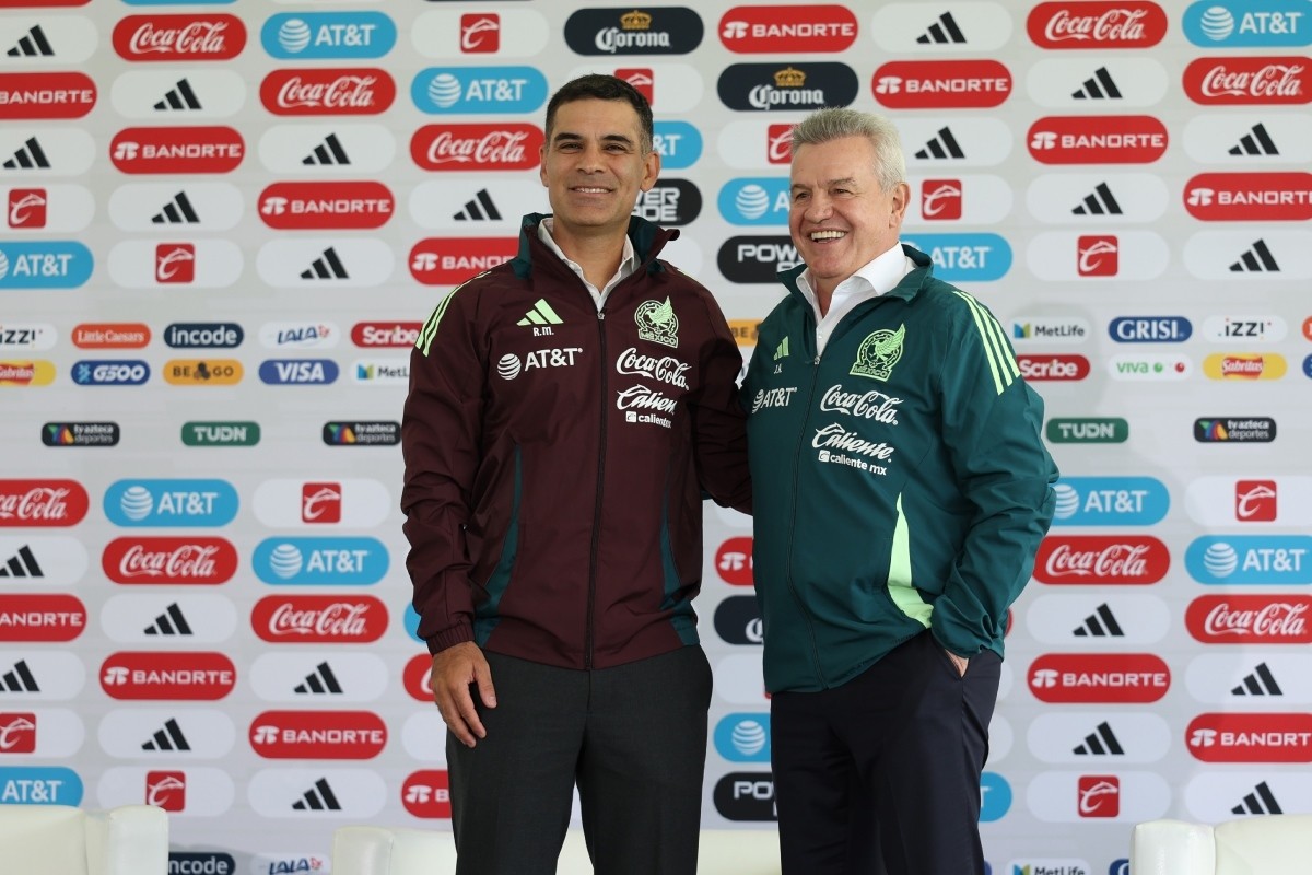 Rafa Márquez y Javier Aguirre en conferencia de prensa Foto: 'X'(Twitter) @miseleccionmx