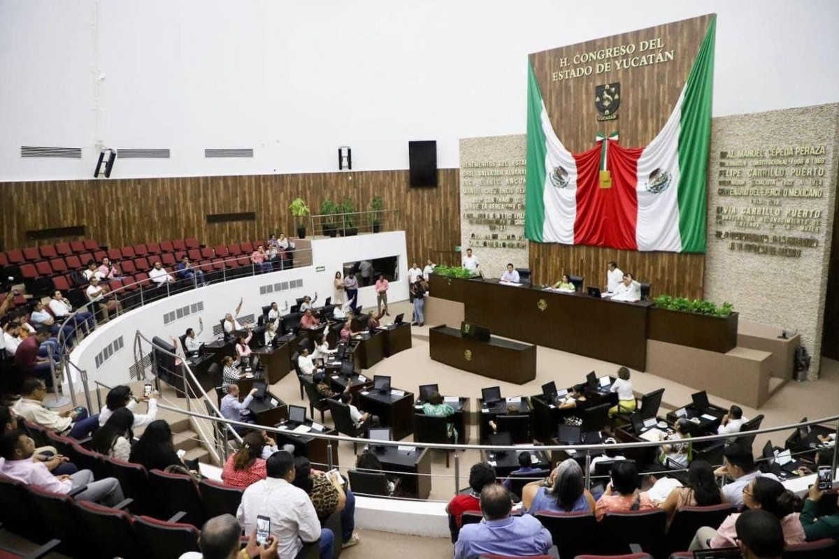 Congreso de Yucatán en sesión Foto: 'X'(Twitter) @CongresoYucatan