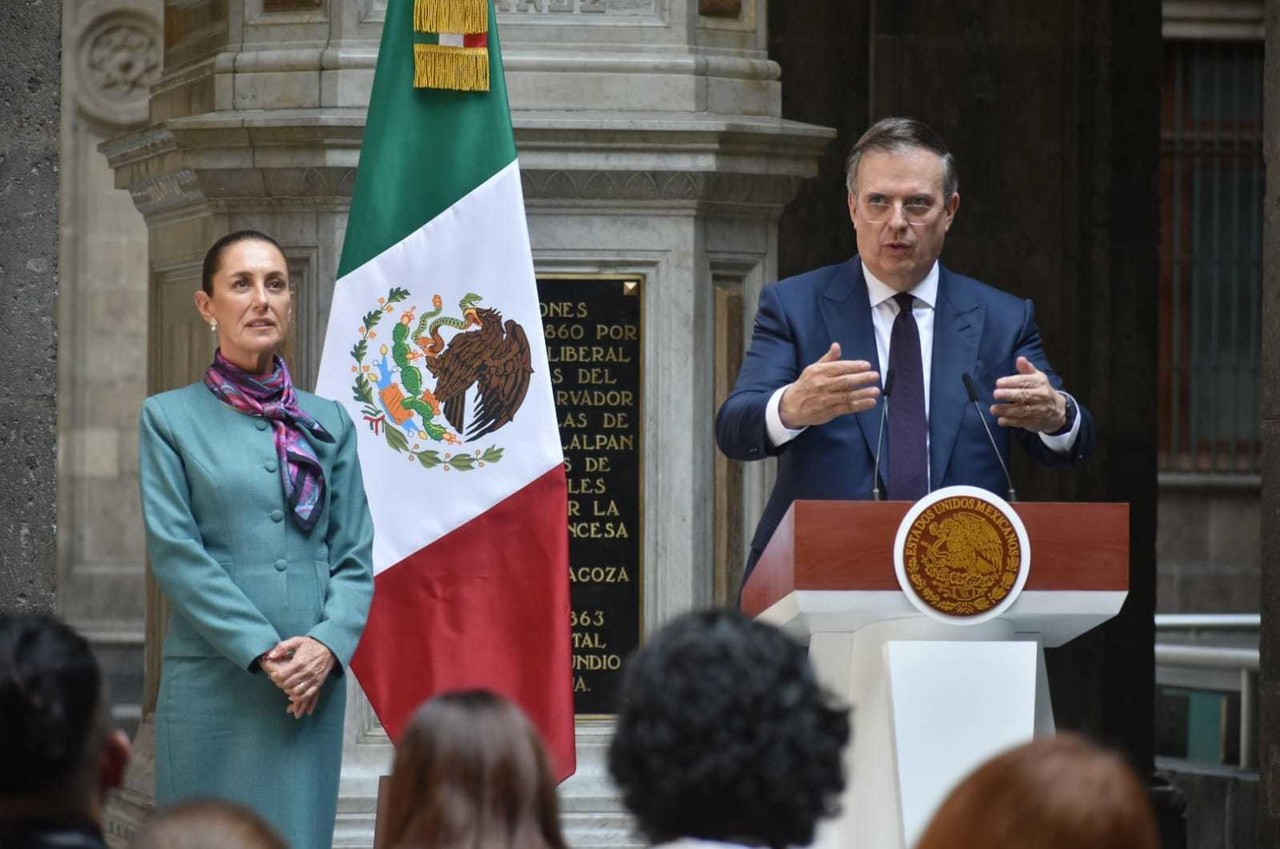 Marcelo Ebrard explicó que este diálogo fue productivo. Foto: Enrique Pérez.