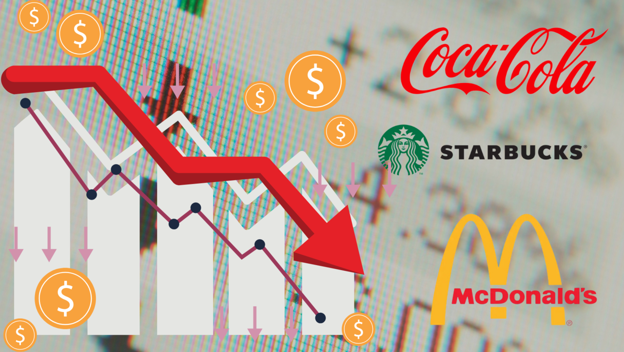 Las acciones de empresas como McDonald’s, Starbucks y Coca-Cola Company presentaron una caída. Foto: Canva.