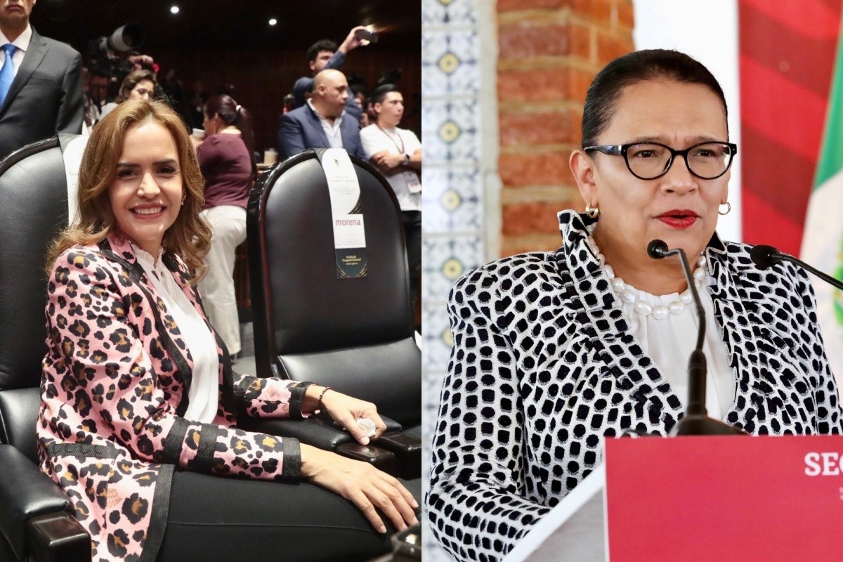 Clara Luz Flores y Rosa Icela Rodríguez Foto: 'X'(Twitter) @claraluzflores/@rosaicela_