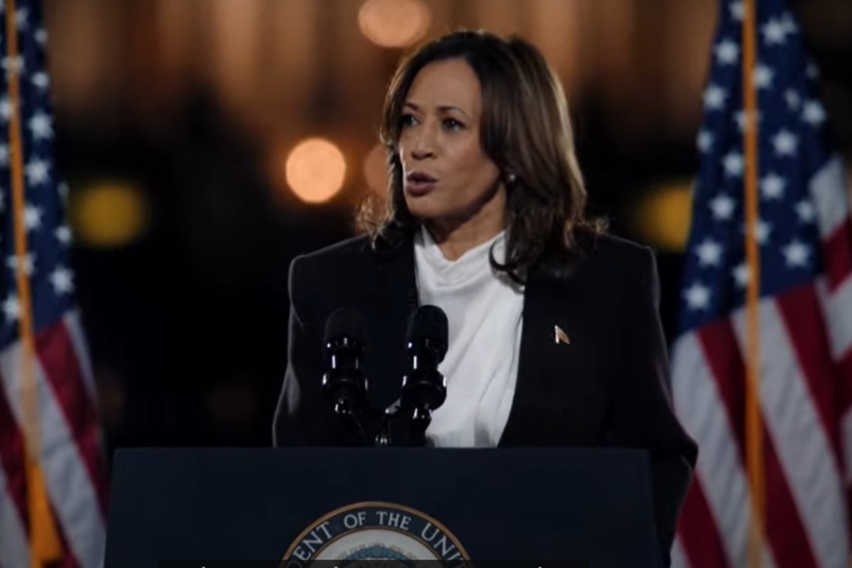 Kamala Harris en cierre de campaña Foto: YouTube Kamala Harris