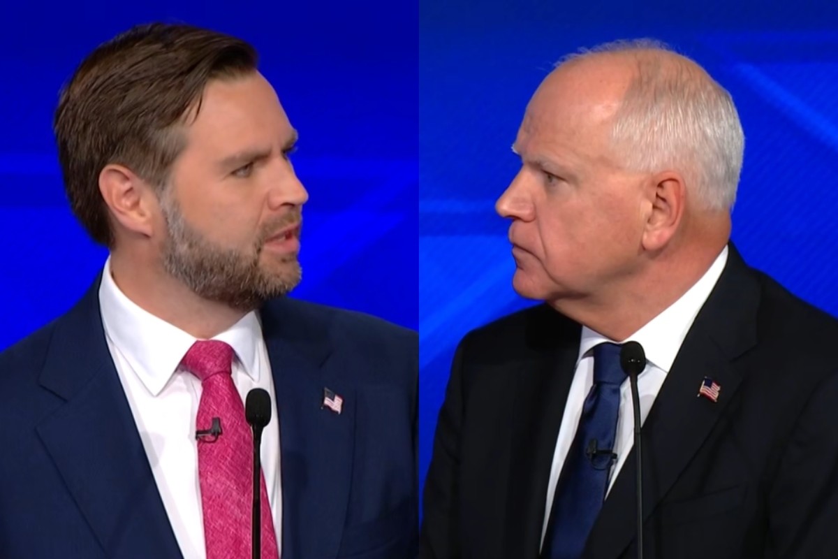 Tim Walz y JD Vance en debate Foto: 'X'(Twitter) @CBSNews