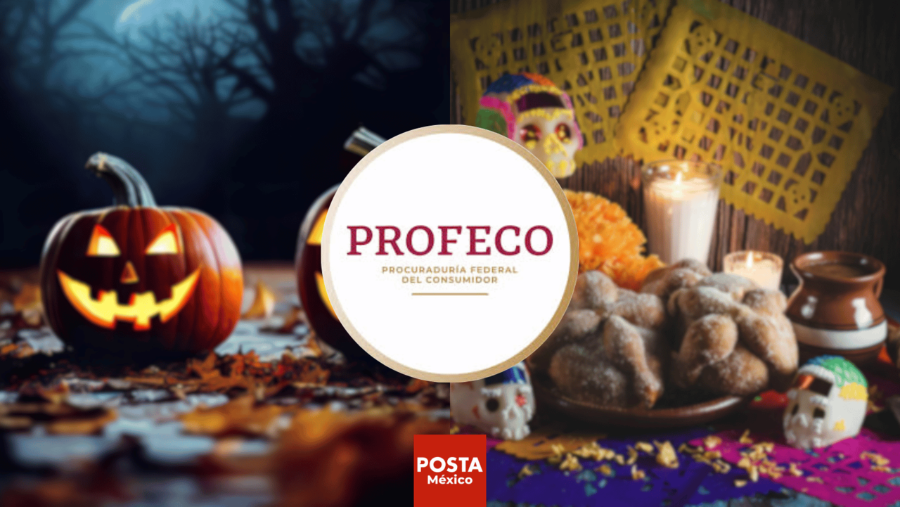 La Profeco revisará diversos giros comerciales alusivos a las festividades de Halloween y Día de Muertos. Foto: Canva | Profeco.