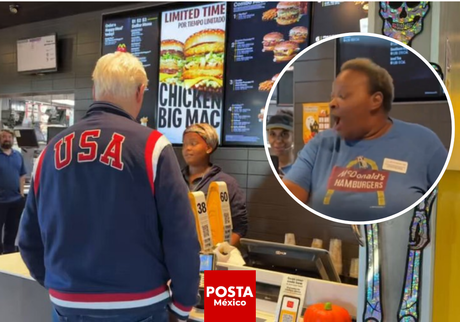 Bill Clinton 'hace papelón' en un Mc Donald's en plena campaña por Kamala Harris