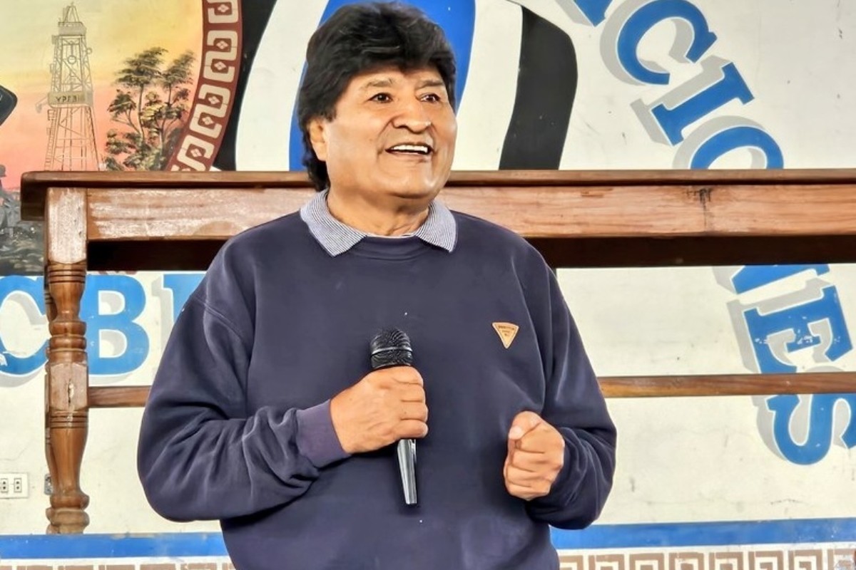 Evo Morales en evento deportivo Foto: 'X'(Twitter) @evoespueblo