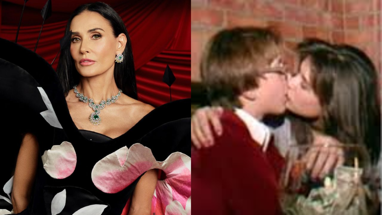 Reviven video de Demi Moore besando a un actor adolescente. Foto: Instagram | Video.