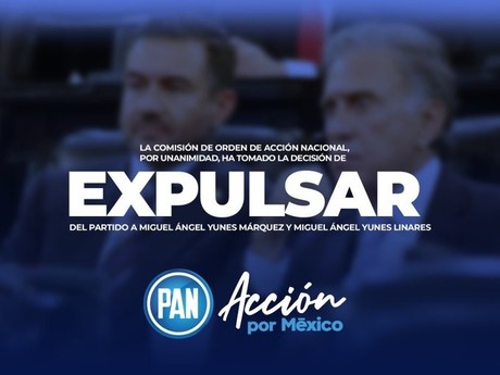 Los Yunes son expulsados del PAN tras la Reforma Judicial para defender 'integridad y valores'