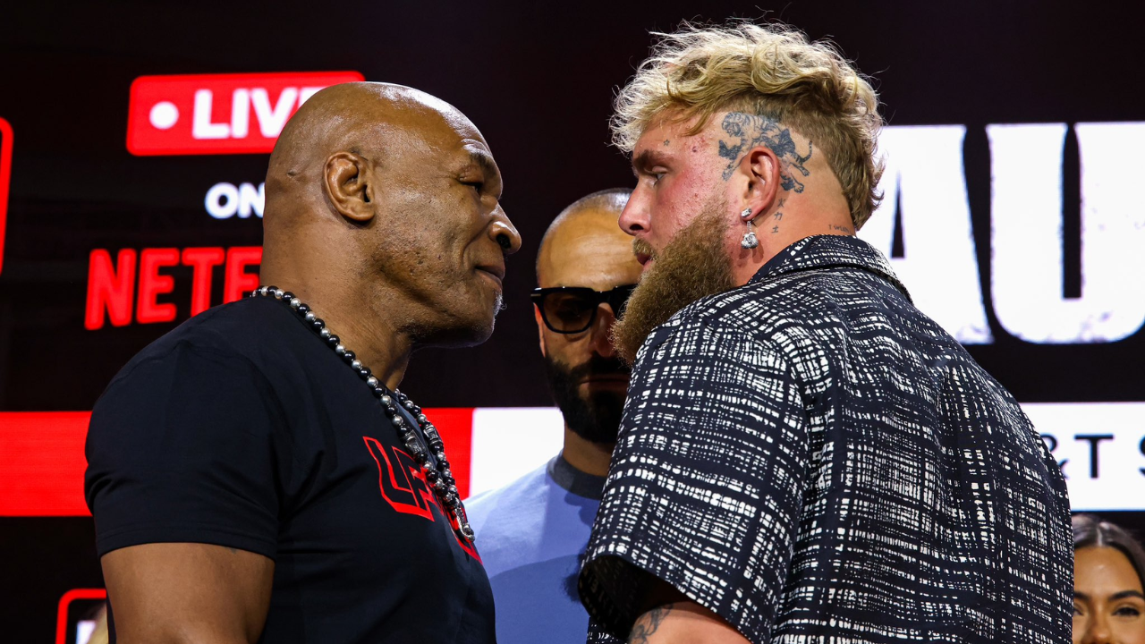 Mike Tyson y Jake Paul. Créditos: X @jakepaul.