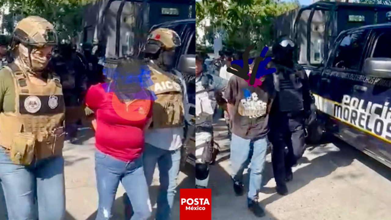 Cuatro personas, presuntamente pertenencientes al cártel 'Los Aparicio', fueron detenidas. Foto: Captura de pantalla.