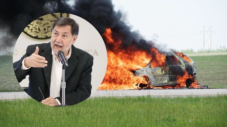 Gerardo Fernández Noroña: Se incendia camioneta del Presidente del Senado